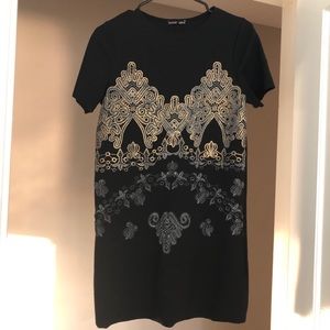 Zara Metallic Shift Dress